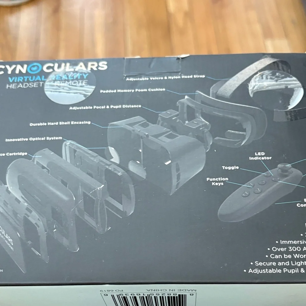 Hype Cynoculars Black VR Headset with Remote